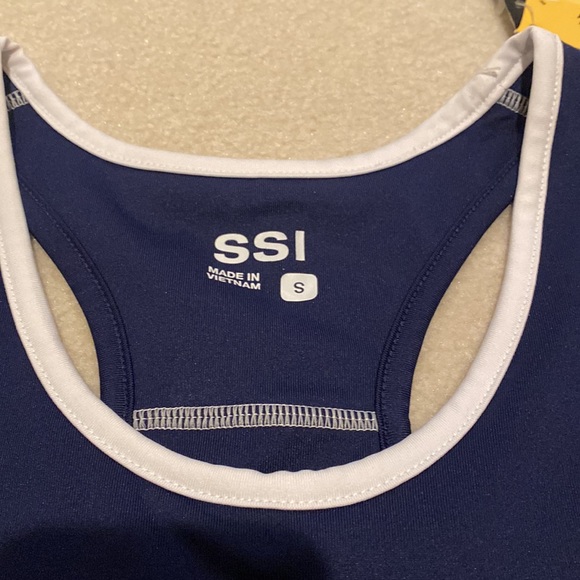 SSI navy racerback athletic sleeveless tank top Small - Picture 3 of 7
